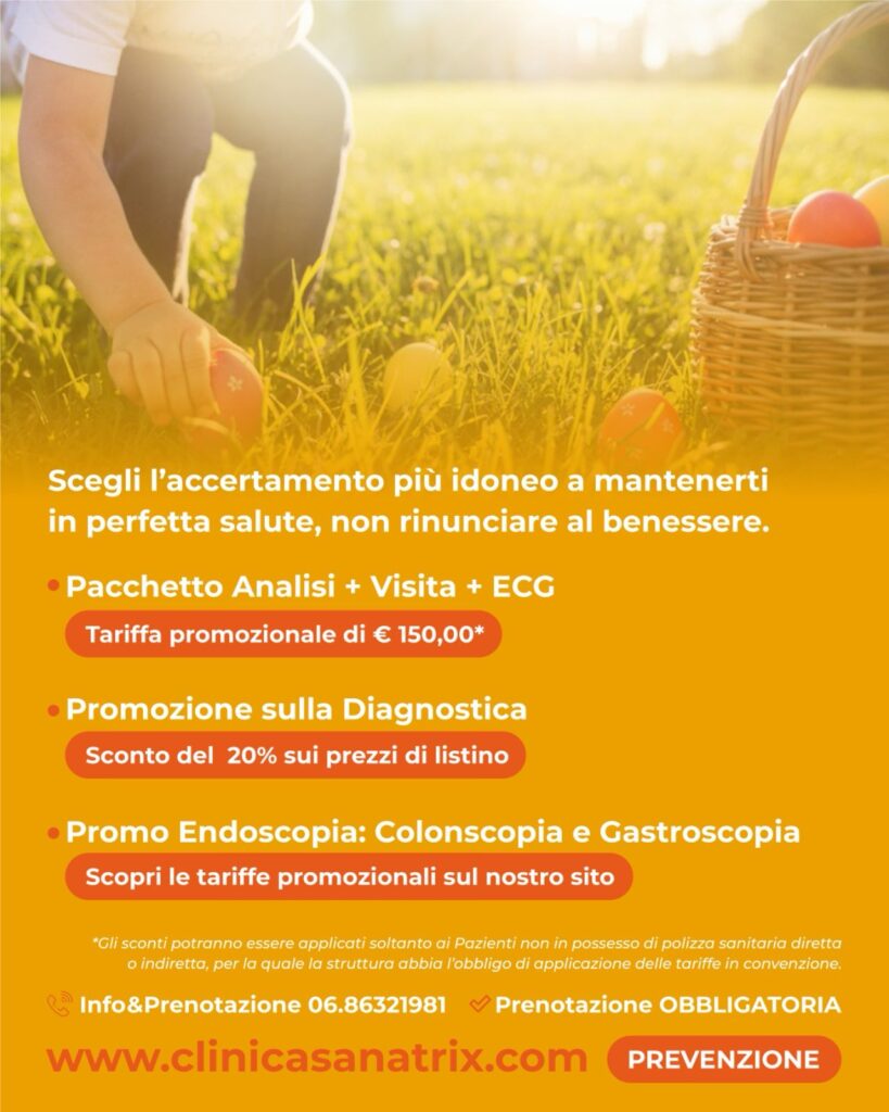 tariffe promo prevenzione pasqua 2025 Clinica Sanatrix Roma